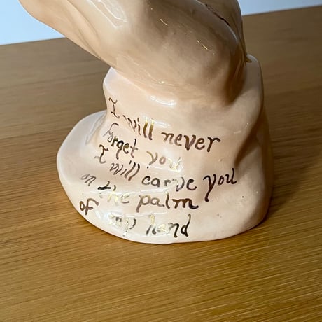 VINTAGE CERAMIC HAND SCULPTURE