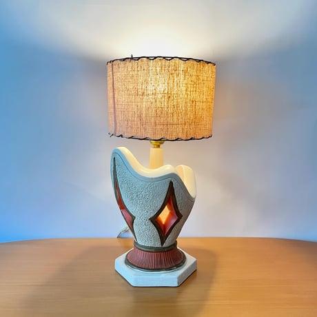 VINTAGE 60'S CERAMIC VASE TABLE LAMP