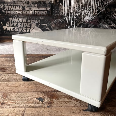 JAPAN USED “KARIMOKU” WOODEN SHELF WITH CASTERS