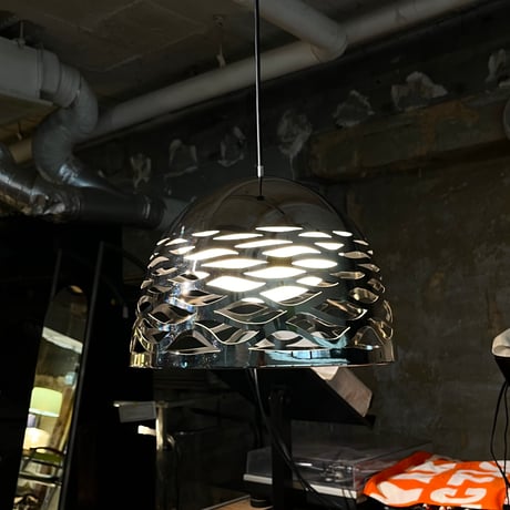 JAPAN USED METAL SHADE PENDANT LAMP