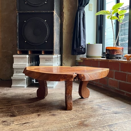 USED WOODEN SLAB TABLE