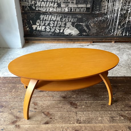 USED WOOD OVAL SIDE TABLE