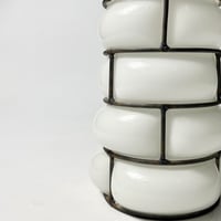 USED GLASS BUMPY FLOWER VASE