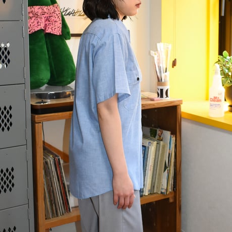 DEAD STOCK 70'S "SEARS WORK LEISURE" CHAMBREY S/S/ SHIRT