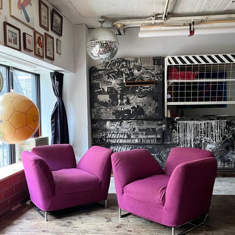 USED IRON LEG FABRIC 1P SOFA