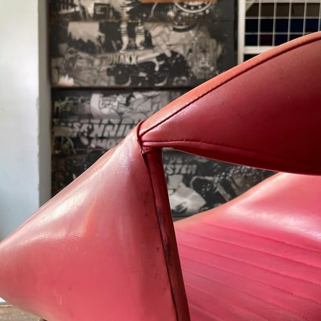 USED VINYL LEATHER IRON CHAIR