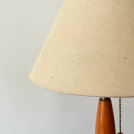 JAPAN USED WOODEN & METAL FRAME TABLE LAMP