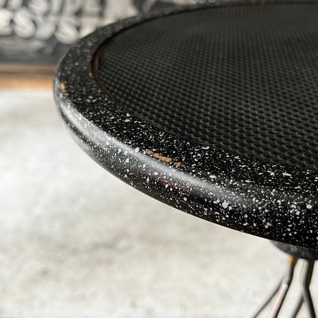 JAPAN USED “PUFF” WOODEN & STEEL LEG SIDE TABLE