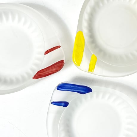 USED GLASS SMALL PLATE