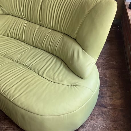 USED PU LEATHER HIGH BACK 2P SOFA