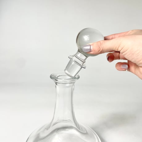 USED GLASS DECANTER