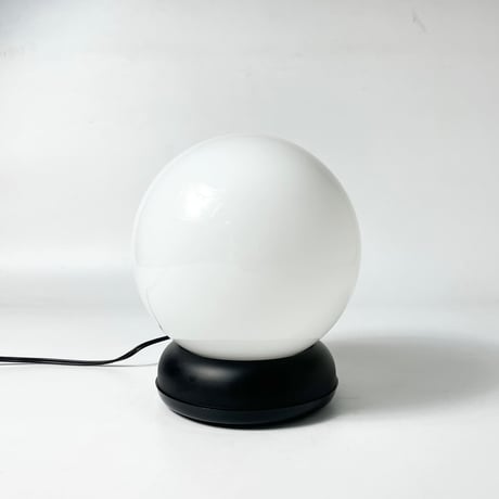 JAPAN USED STEEL LEG GLASS OVAL TOUCH SENSOR TABLE LAMP