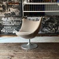 VINTAGE IRON LEG FABRIC LOUNGE CHAIR