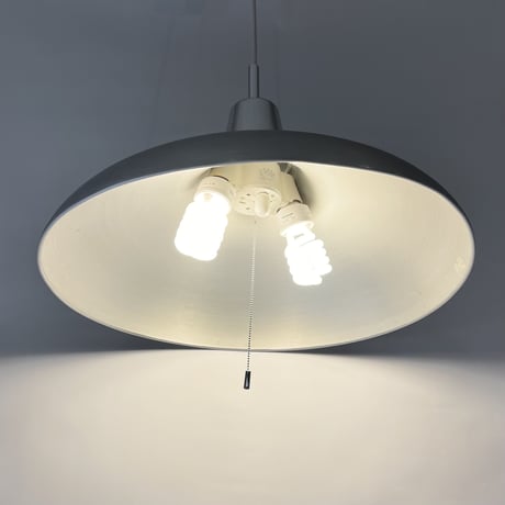 USED ALUMINUM DOME SHADE PENDANT LAMP