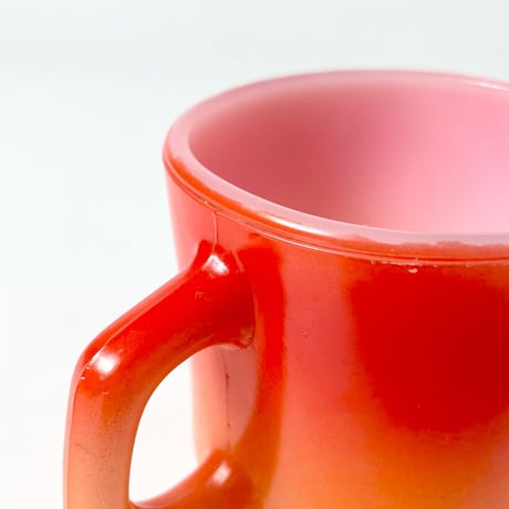 VINTAGE 60'S "ANCHOR HOCKING / FIRE KING" ORANGE COFFEE MUG
