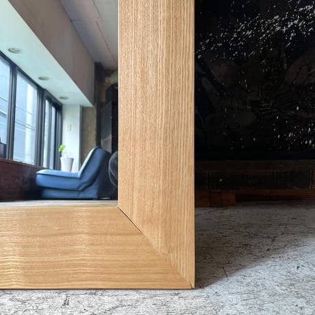 USED WOODEN FLAME FULL LENGTH MIRROR