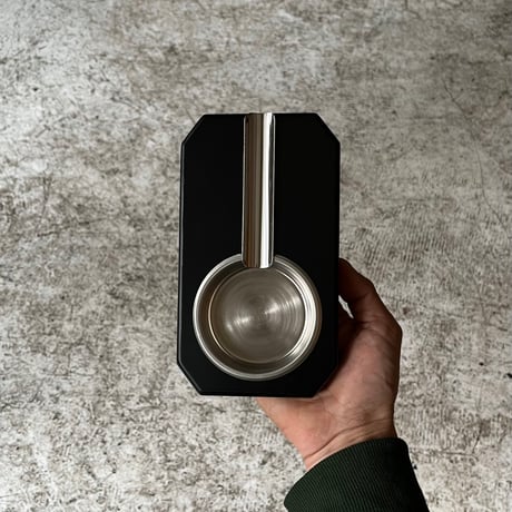 JAPAN USED WOODEN & STAINLESS ASHTRAY