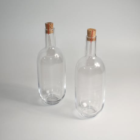 NOS GLASS CORK CAP BOTTLE