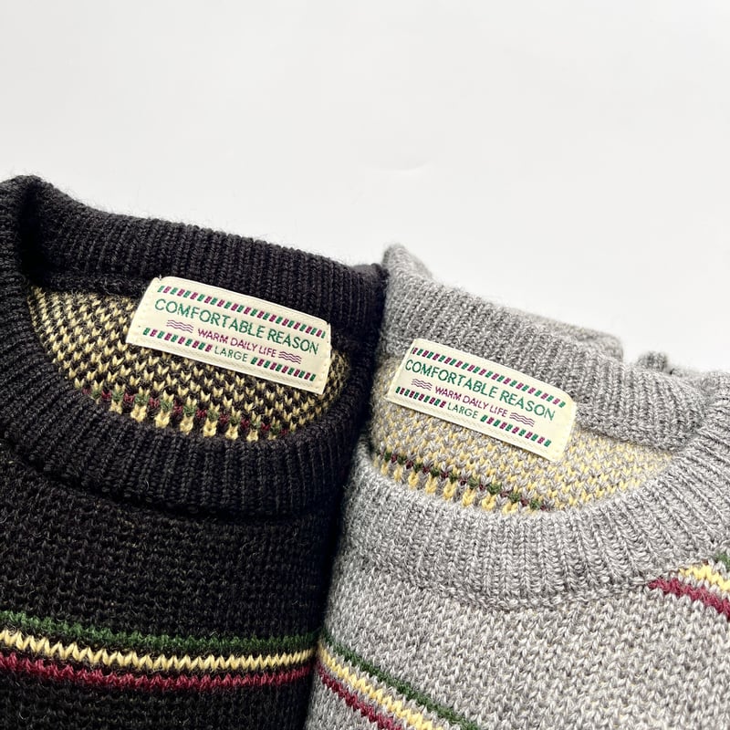 COMFORTABLE REASON “Pinstripe Rasta Sweater” |