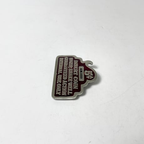 VINTAGE 70'S INSERT COIN 5 CENT BUCKLE
