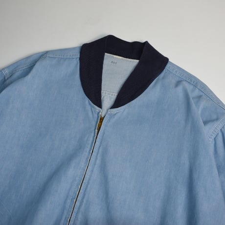 USED CHAMBRAY ZIP UP JACKET