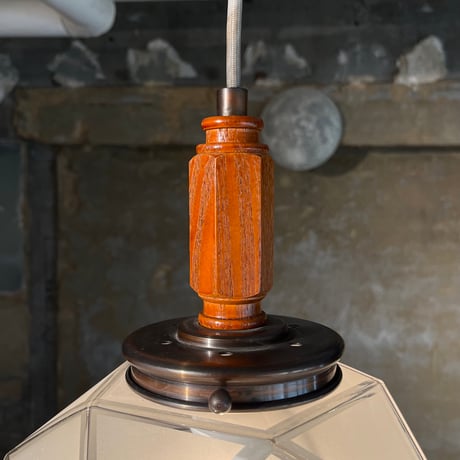 USED GLASS SHADE PENDANT LAMP