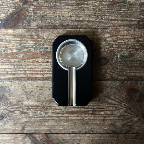 JAPAN USED WOODEN & STAINLESS ASHTRAY