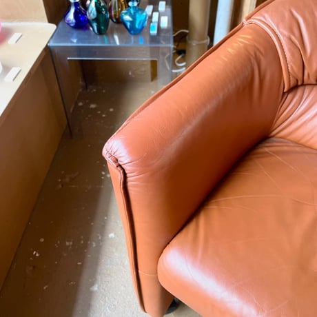 USED VINYL LEATHER CARRY 1P SOFA