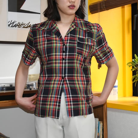 LADIES VINTAGE 50-60'S "HENDAN" S/S SHIRT