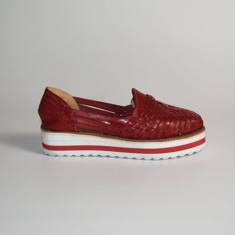LADIES MEXICAN LEATHER HUARACHE PLATFORM SHOES