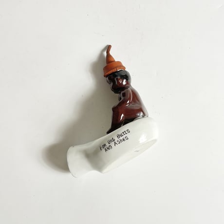 VINTAGE / BLACK AMERICANA BABY CERAMIC ASHTRY