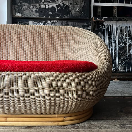 USED RATTAN 2P SOFA