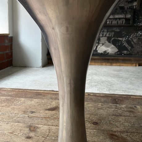 VINTAGE UNKOWN ARTIST ALUMINUM HANDMADE COFFEE TABLE