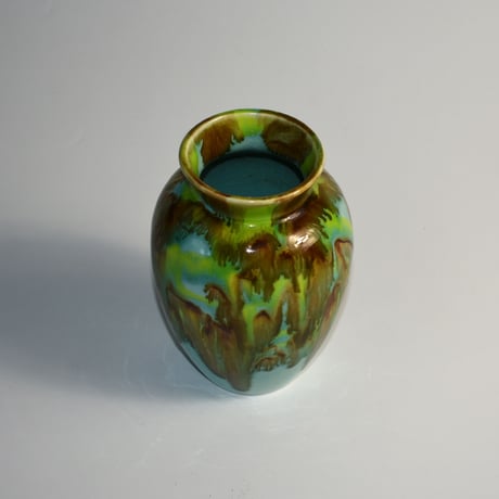 USED MARBLE PATTERN CERAMIC FLOWER VASE