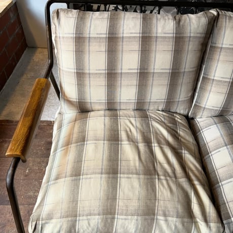 USED METAL FLAME FABRIC SEAT 2P SOFA
