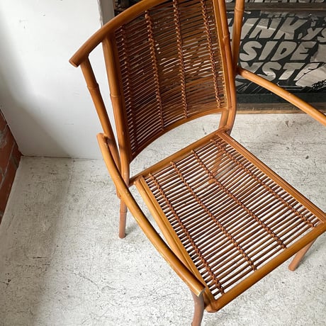 USED STEEL BAMBOO ARM CHAIR