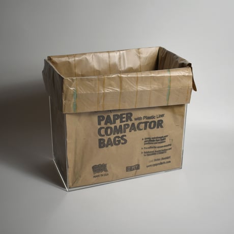 CUSTOM ORDERED ACRYLIC BOX FOR "TRASH COMPACTOR PAPER BAGS"