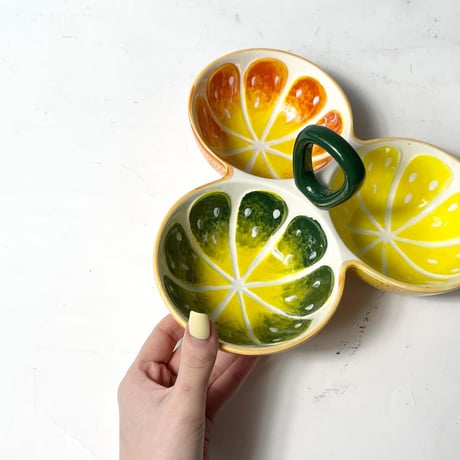 USED CERAMIC 3 BOWL