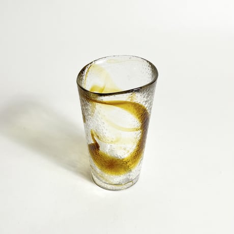 USED TEXTURE ART GLASS CUP