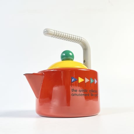 JAPAN USED POSTMODERN STEEL TEA KETTLE