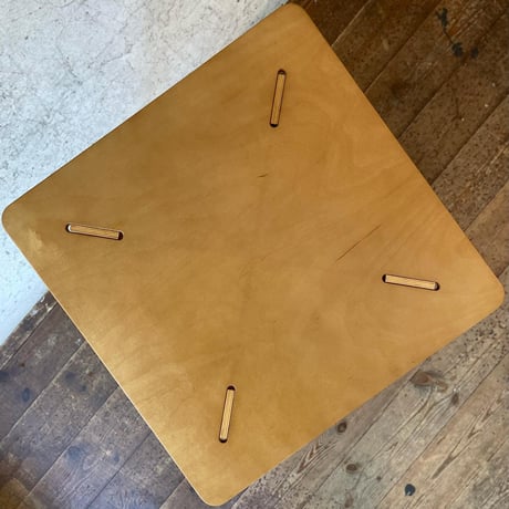 USED WOODEN PANEL SQUARE TABLE