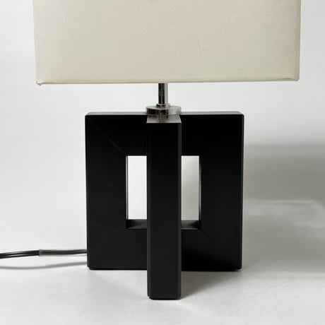JAPAN USED FABRIC SHADE WOODEN TABLE LAMP