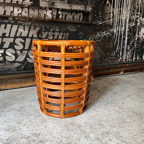 USED BAMBOO & WICKER STOOL