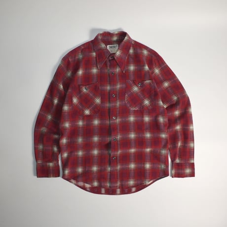 USED 70'S "PALERMO" PLAID FRANNEL L/S SHIRT