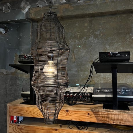 USED METAL FLAME PENDANT LAMP