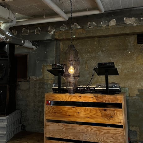 USED METAL FLAME PENDANT LAMP
