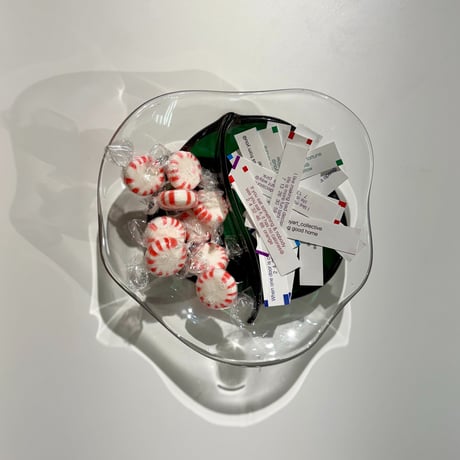 USED  DOUBLE LAYERED GLASS TRAY