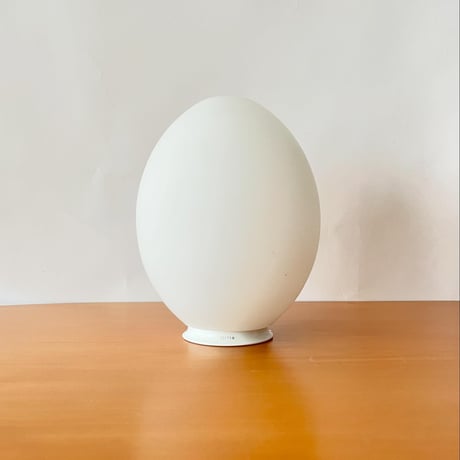 JAPAN USED GLASS SHADE EGG TABLE LAMP