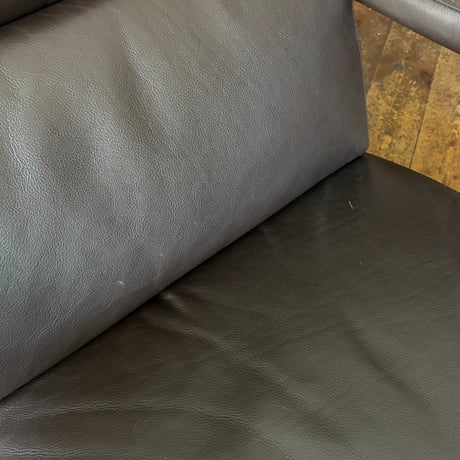 USED "DOMICIL" GENUINE LEATHER 1P SOFA
