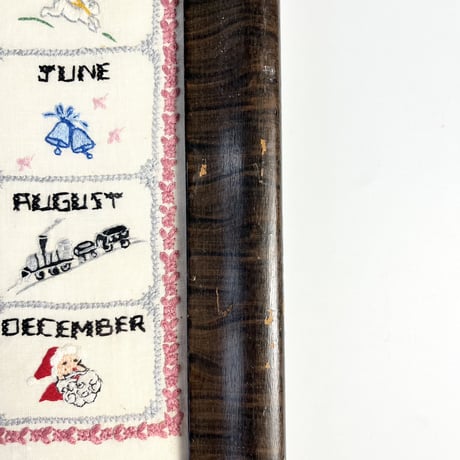 VINTAGE CALENDER FABRIC ART